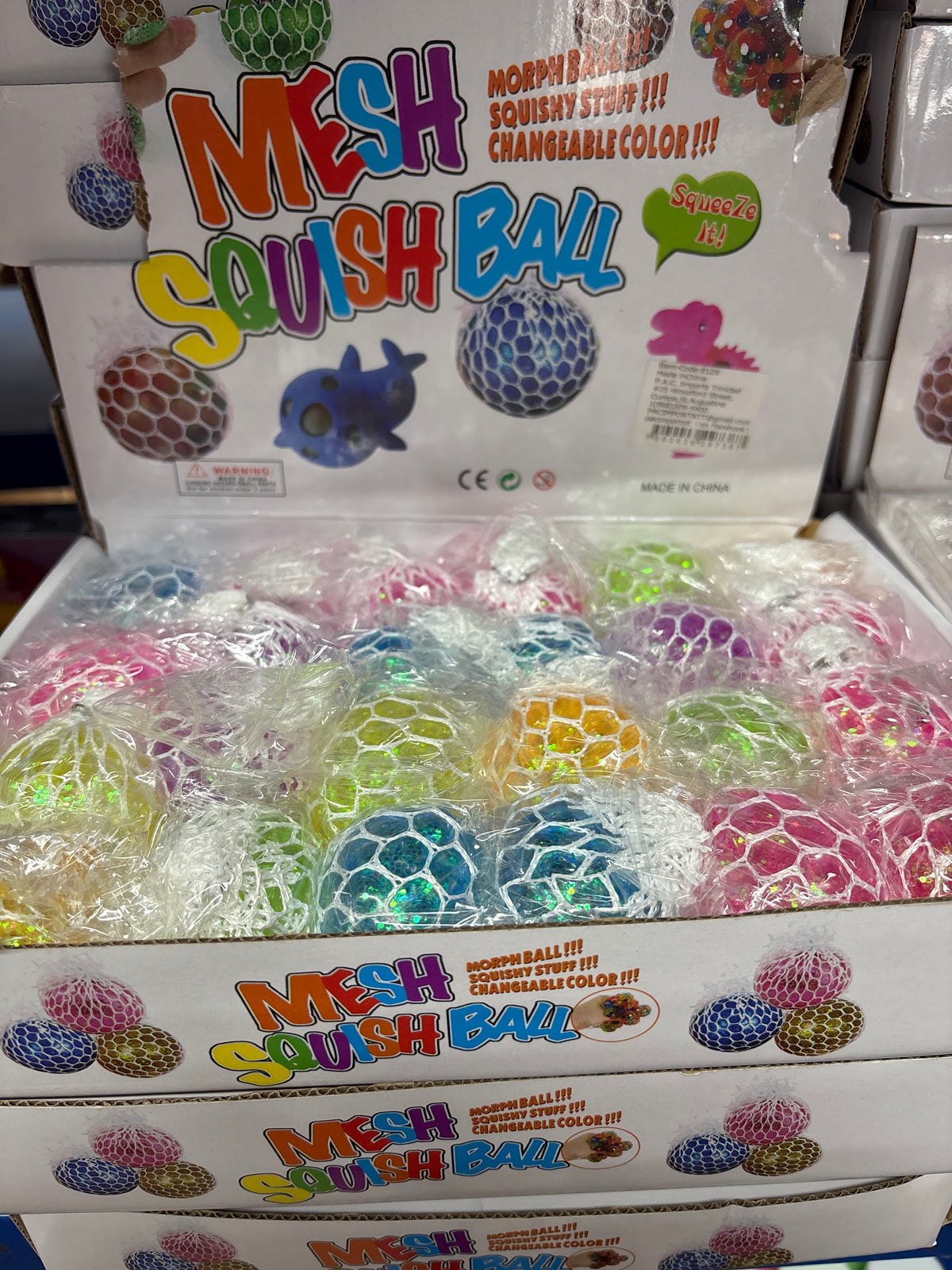 E129-Small Clear Mesh Ball(24PCs box $120)