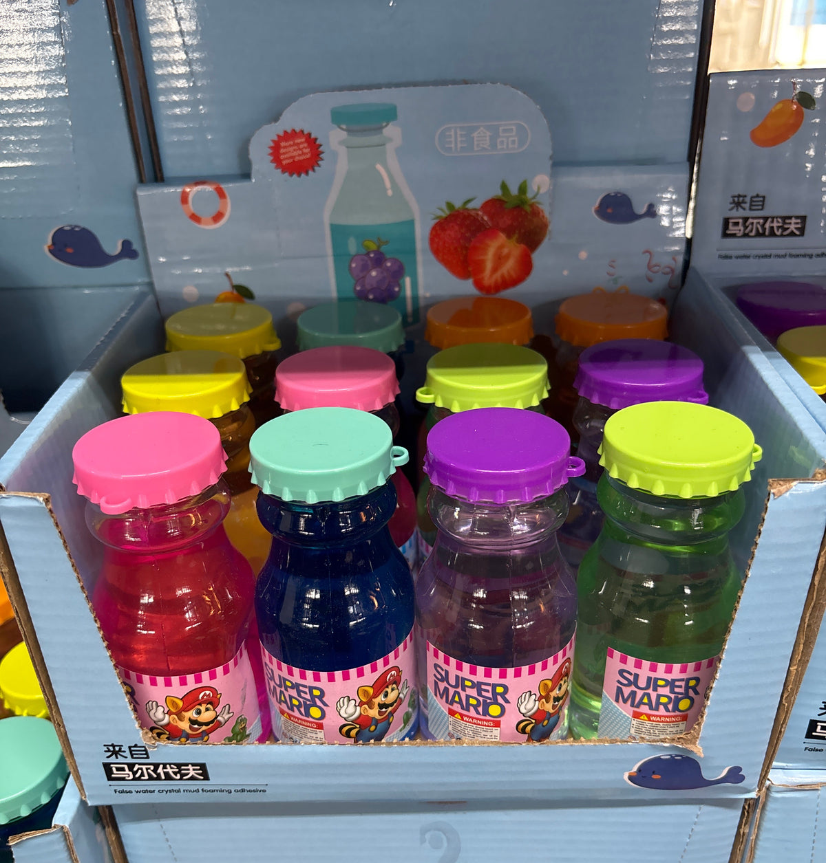 E133- Mario Slime bottle fruit scented (12pc box$60)