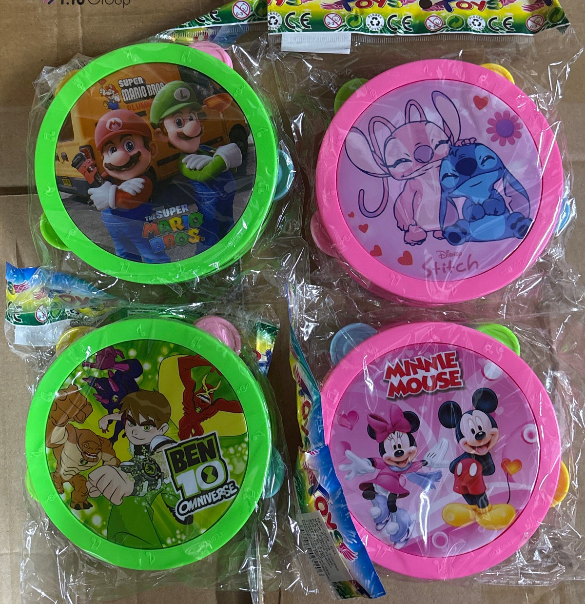 E54- Disney 2in 1 Tambourine/drum set (1pc))
