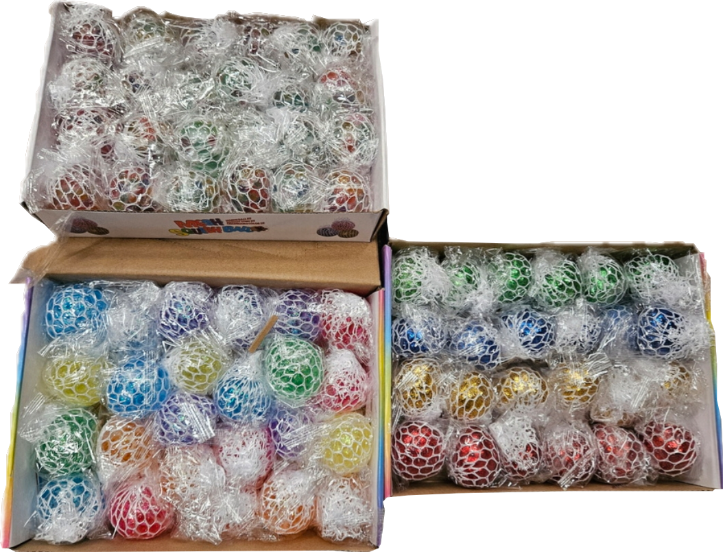 W488 - MESH BALL 4.5CM 3 COLOUR MIX
