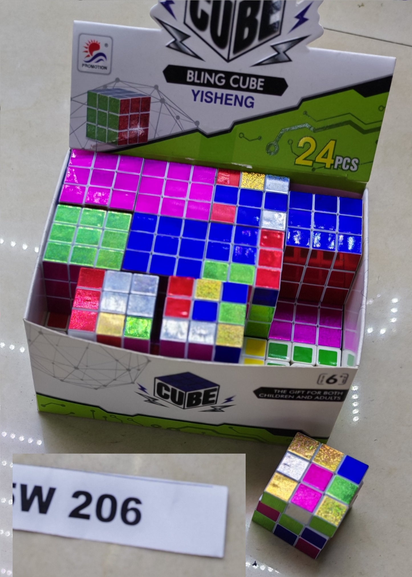 W206 - MINI RUBIK CUBE GLITTER