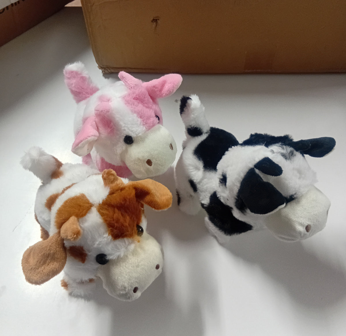 WALKING COW TOY - Pink and White