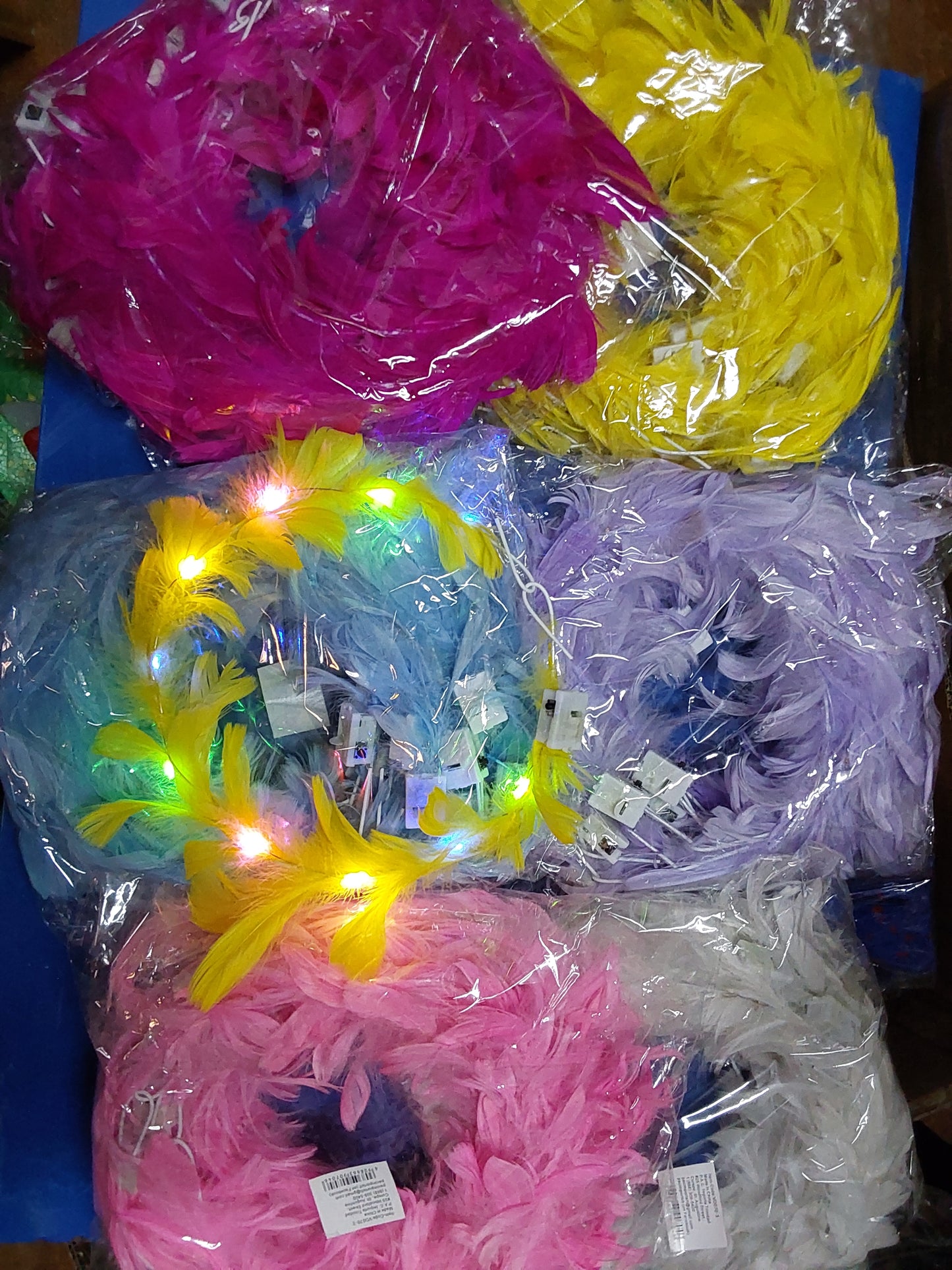 VD070-3 - MIXED COLOR FEATHER HEADPIECE LED