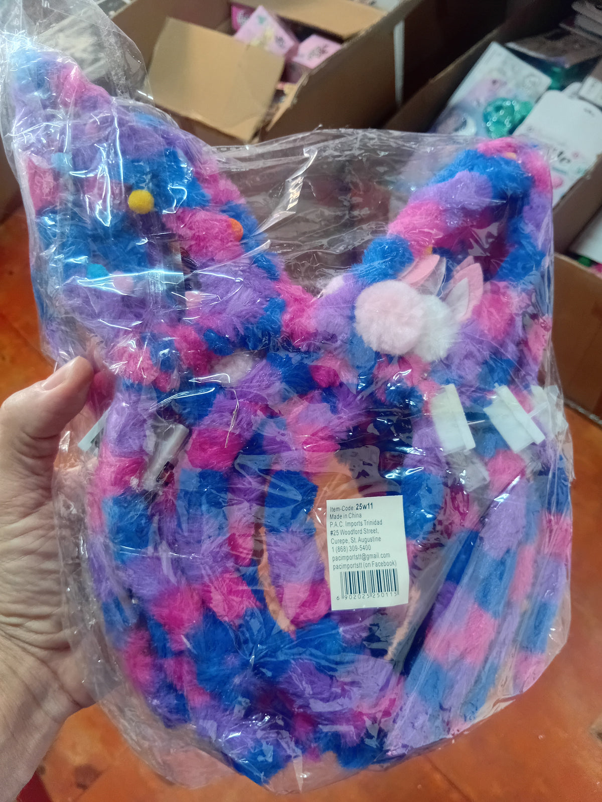 BULK - W11-RABBIT HEAD PIECE MULTI COLORED (10PC / PACK)