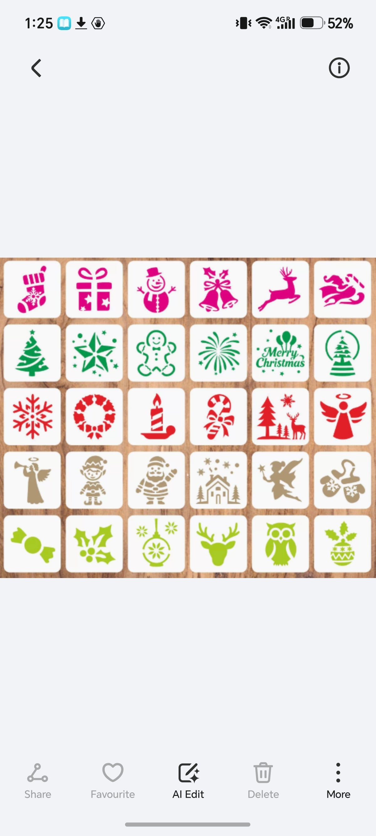 E320-30 pc Christmas Stencil Set