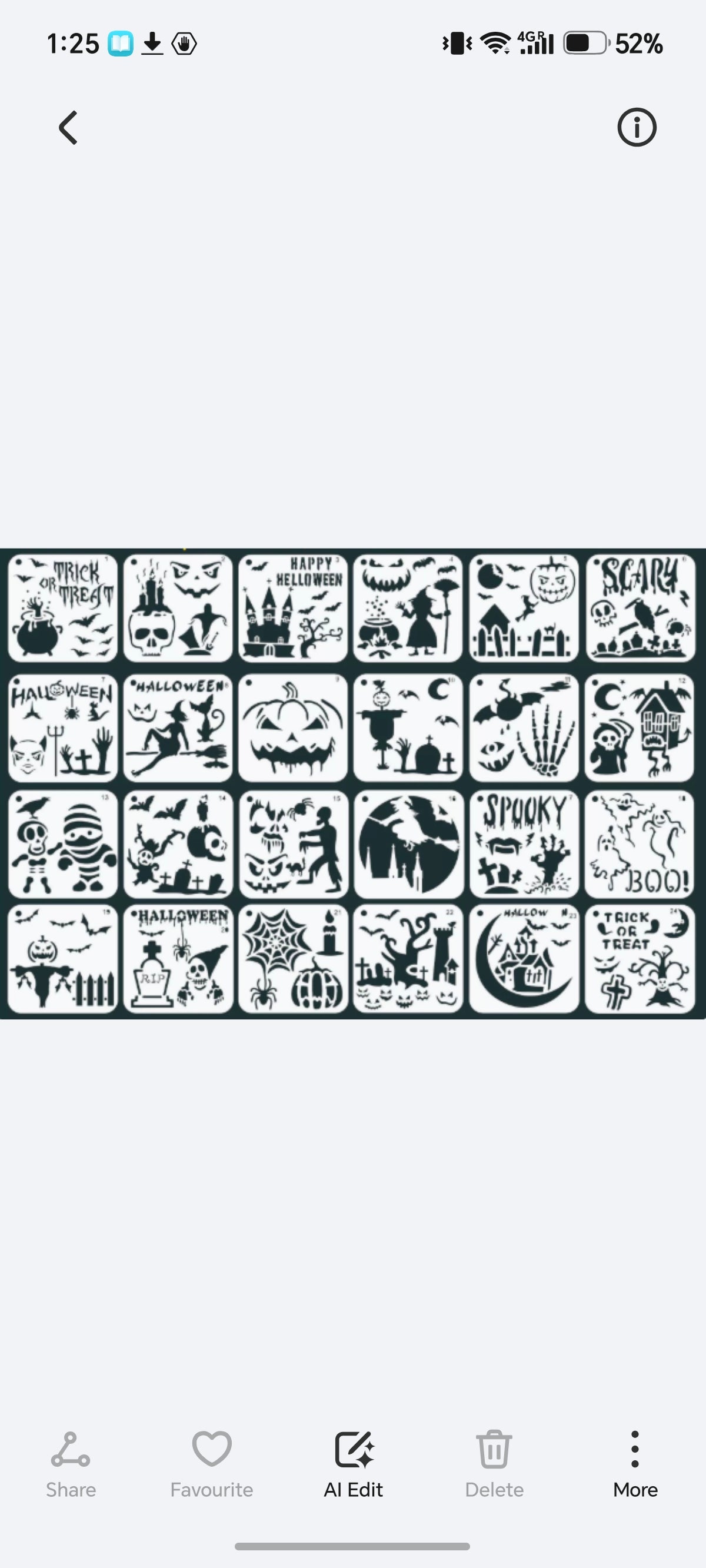 E323- 24pc Halloween Stencil Set