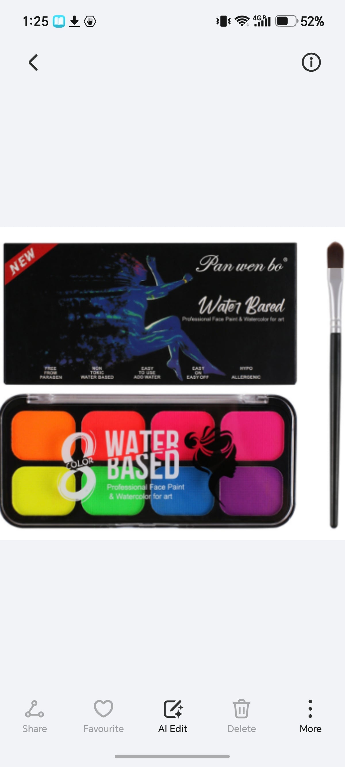 E325- UV 8pc FacePaint kit(Water Base)