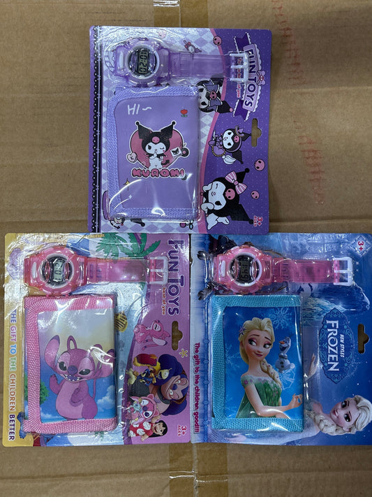 E308- Girls Disney Watch/Wallet Set