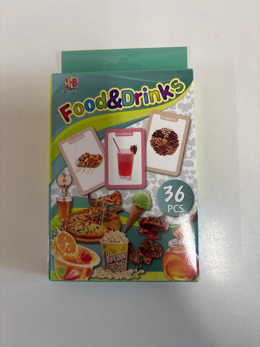 FLASH CARDS FOOD & DRINKS 36pcs