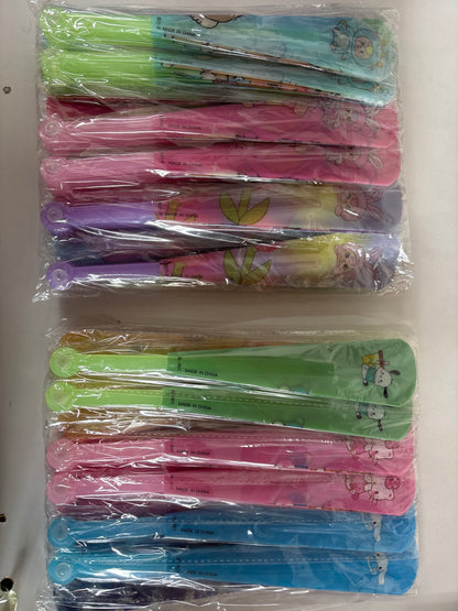 E96 - Cartoon 7 Ribs Folding Fans