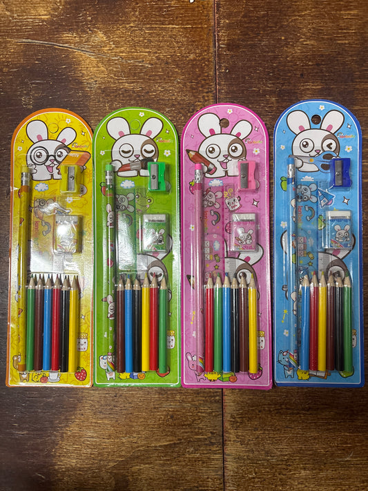 E66- Stationary set with Colour pencils