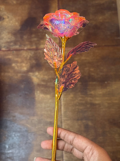 E124-Plastic Crystal Roses