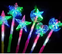 W85-SNOWFLAKE WAND MIXED L.E.D.