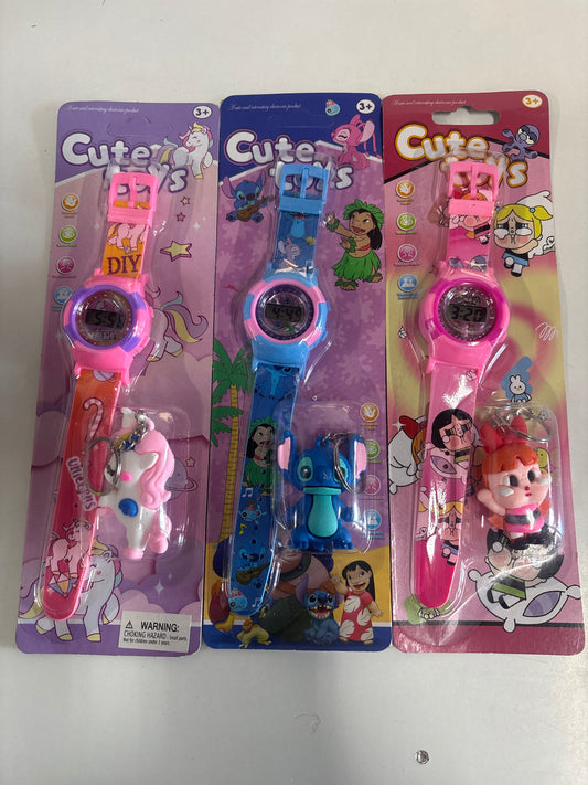 E62- Girls Disney Watch Keychain