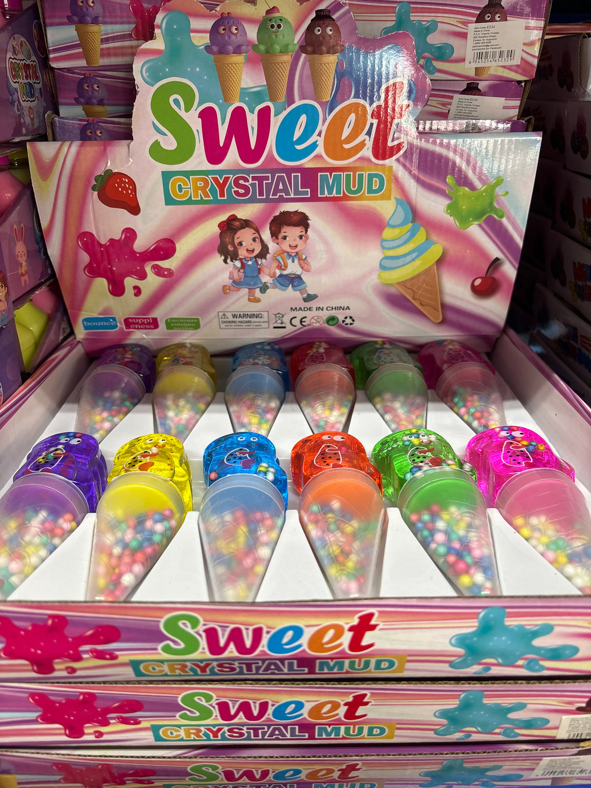 E232- Ice Cream Dino Slime(12PCs box$60)