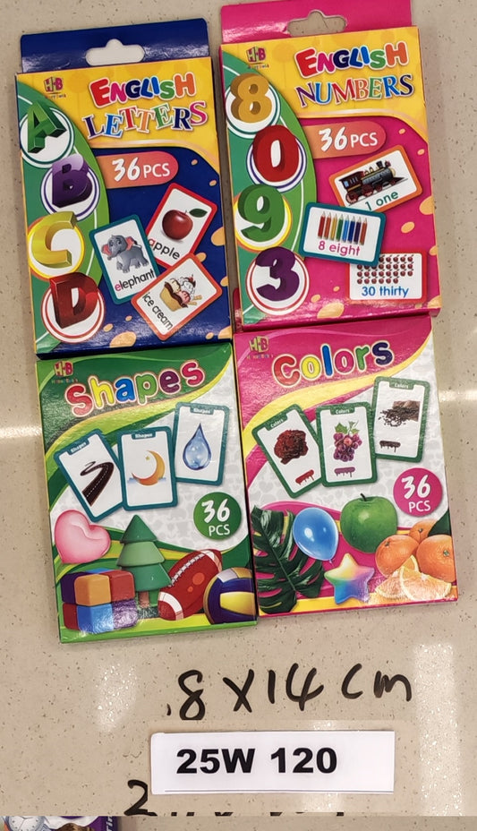 W120 - FLASH CARDS ENGLISH (8X14CM)
