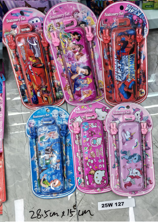 W127 - METAL PENCILCASE SET ( 19X10CM)