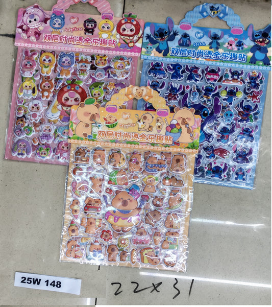 W148 - STITCH/KUMI/CAYP STICKERS (22X31CM)