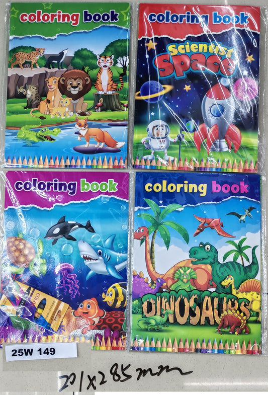 W149 - COLORING BOOK (20.7X8.5CM)