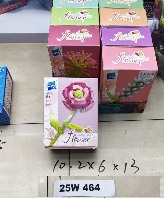 W470 - MINI LEGO BLOCKS FLOWER MIX DESIGN