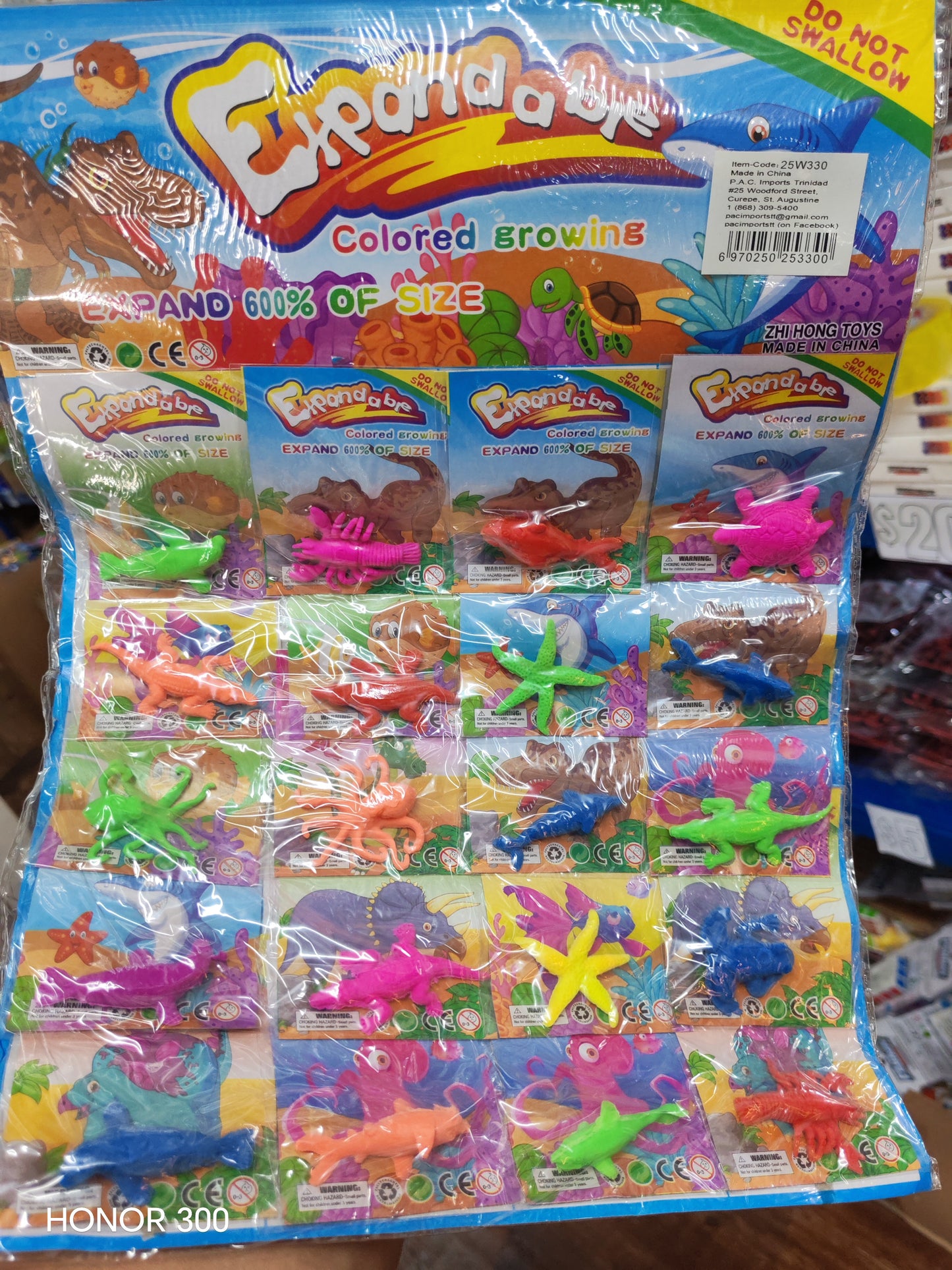 PARTY FAVOR - GROWING SEA /ANIMALS  20 PCS