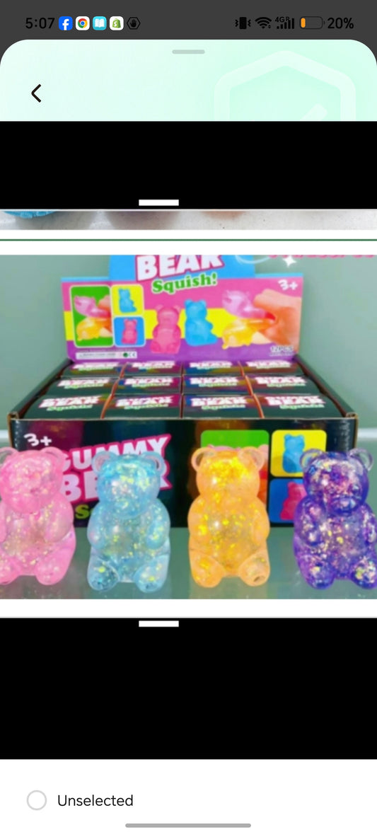 E189- GummyBear Squishy(12PCs box$144)