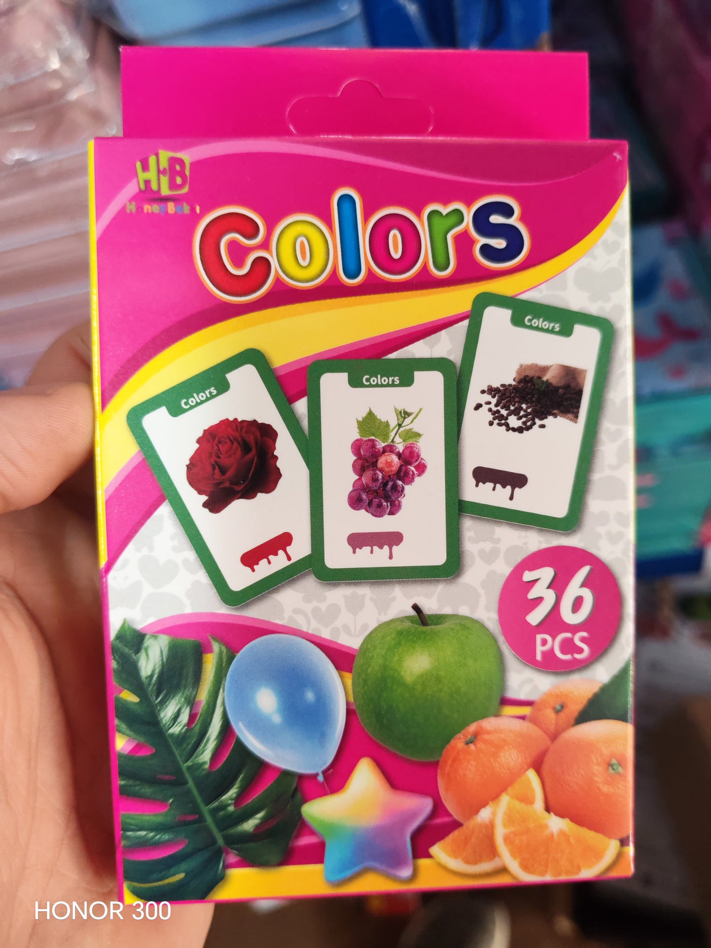 FLASH CARDS COLORS 36PC