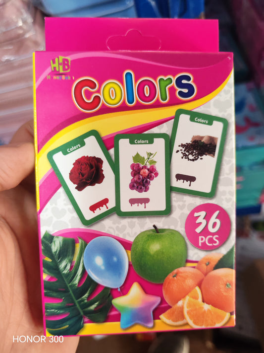 FLASH CARDS COLORS 36PC