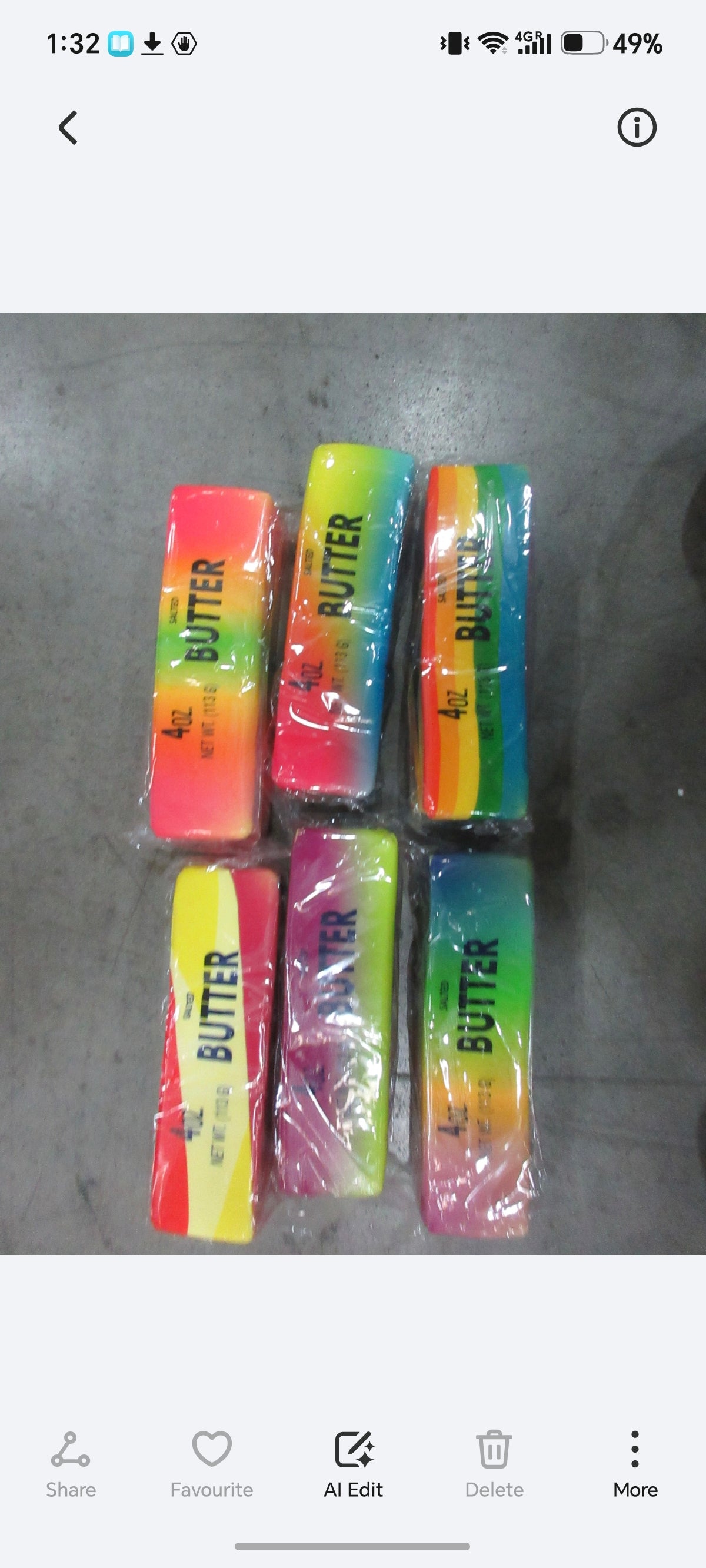E207- Rainbow Butter Squishy