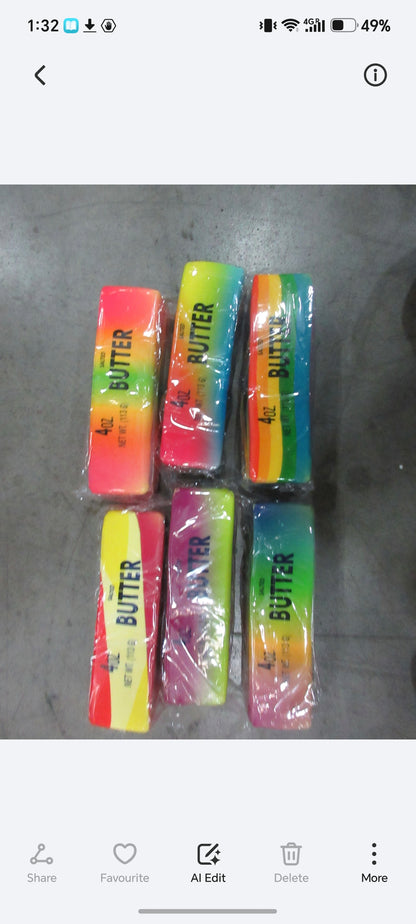 E207- Rainbow Butter Squishy
