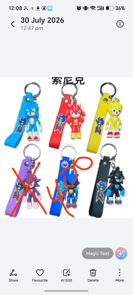 E282-Sonic Keychain