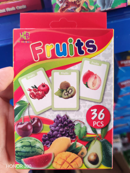 FLASH CARDS FRUIT 36PC