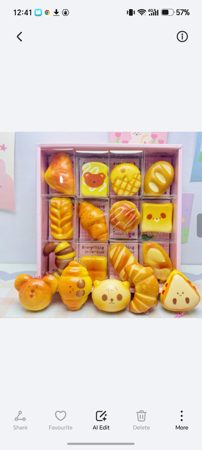 E164-1 - Pastry/Bread Keychain Squishy