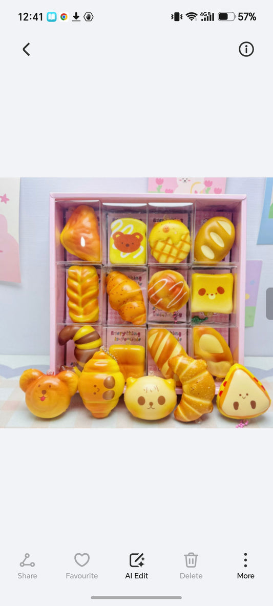 E164-1 - Pastry/Bread Keychain Squishy(12pcsbox$120)