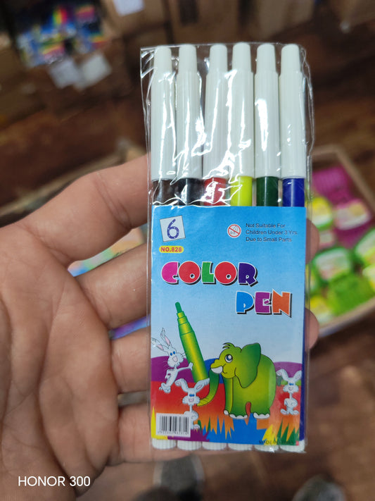 W168 - COLOR PEN 6PC