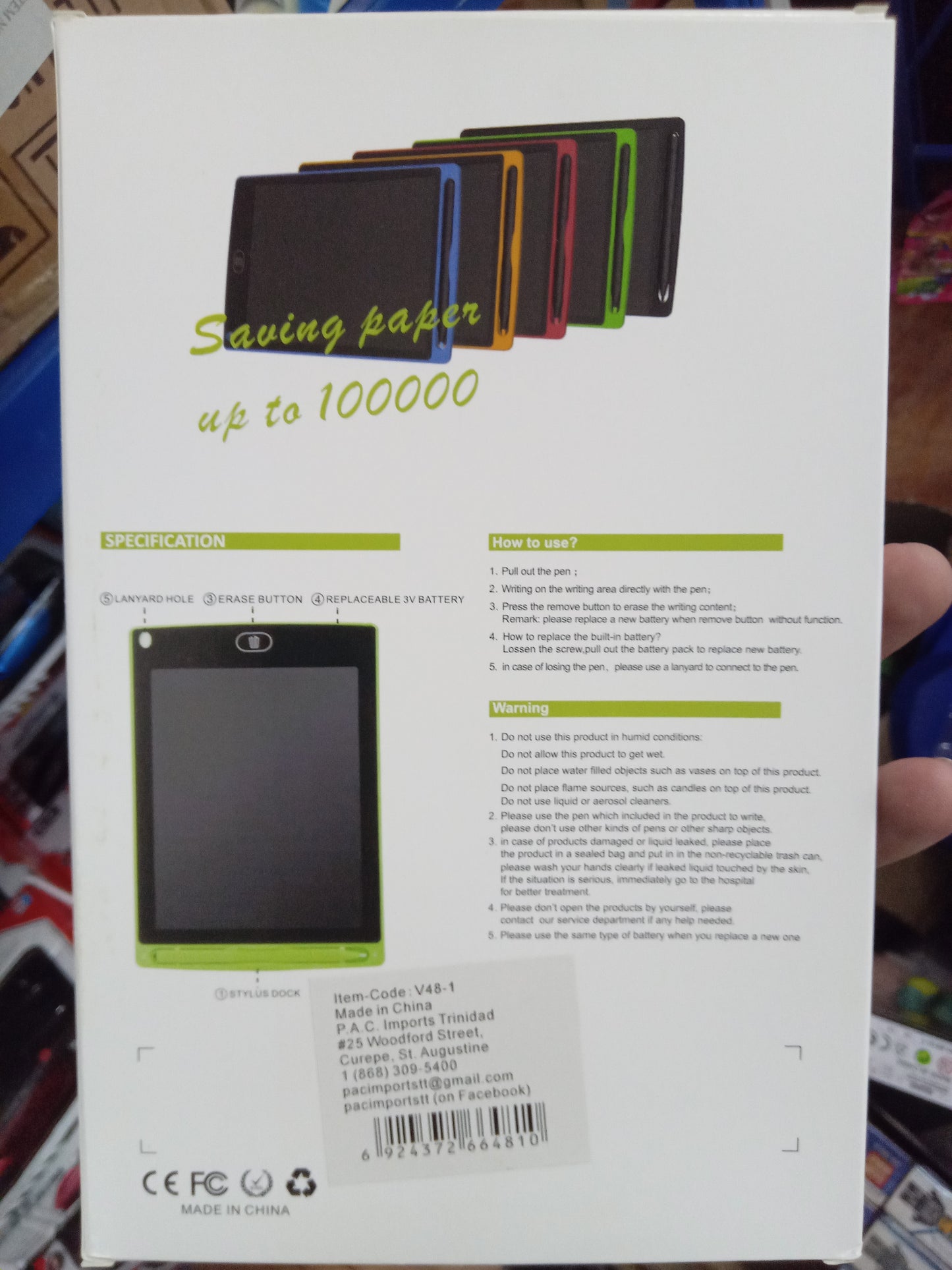 V48-1 - WRITING PAD LCD MULTI COLOR (8)