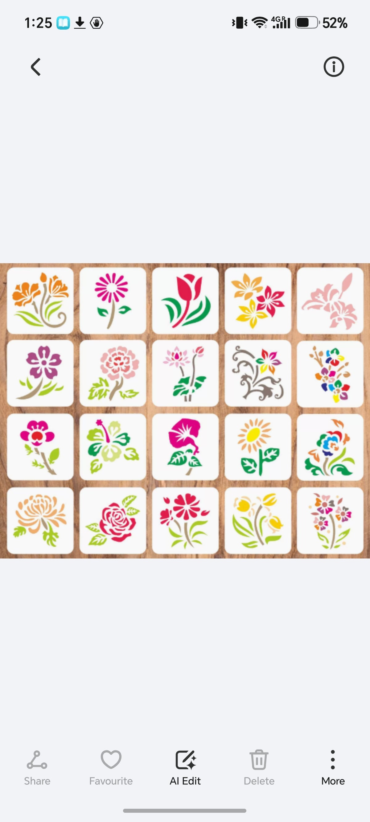 E322- 20pc Flowers Stencil Set
