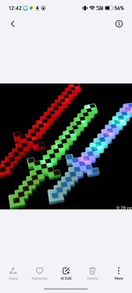 E184-Minecraft Sword light