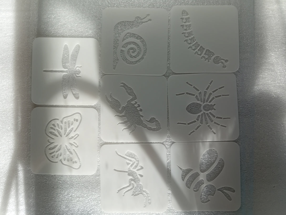 E321-20 PC INSECT STENCIL SET (SMALL 2.5X2.5IN)