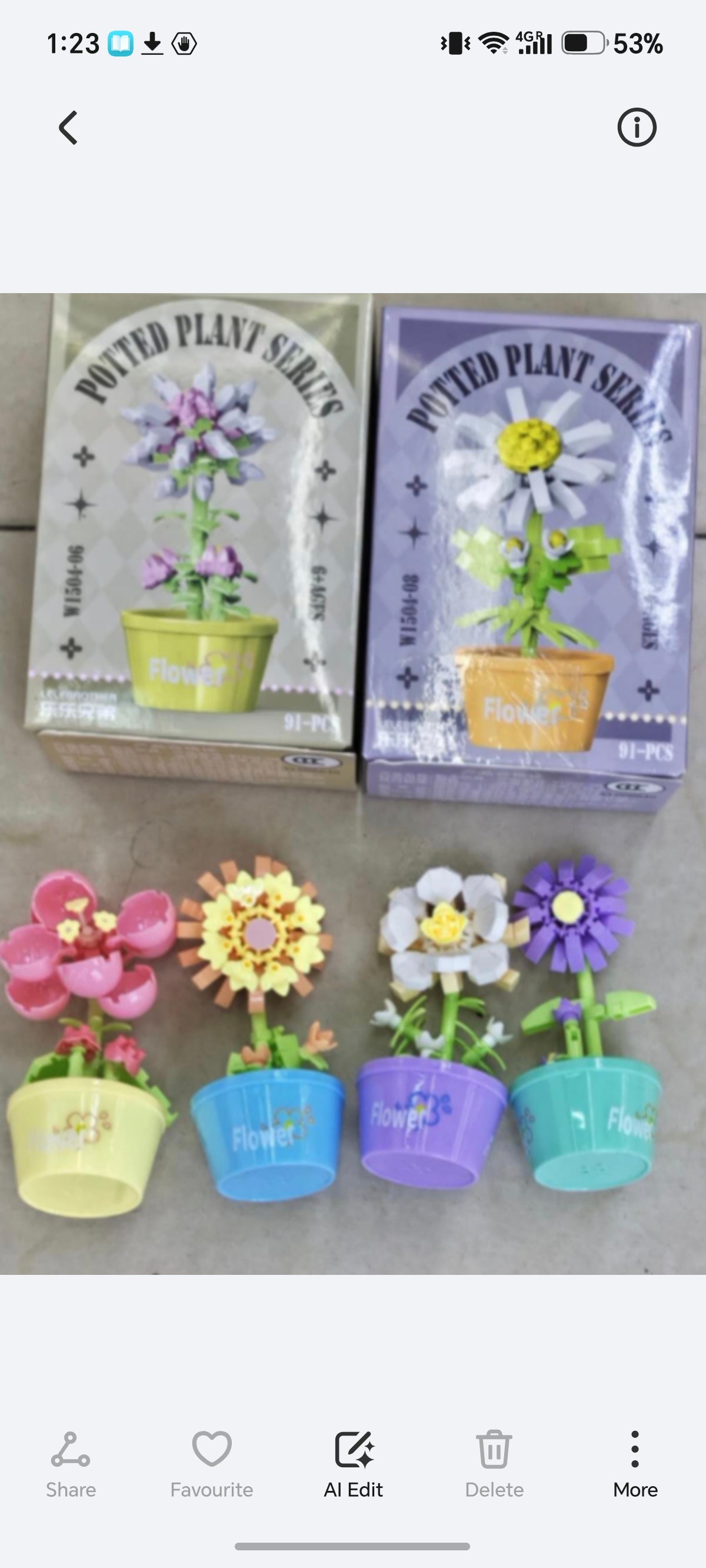E306- Flowers Bricks Pot