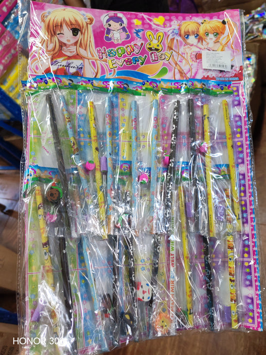 PARTY FAVOR - PENCIL/ERASER 20 PCS