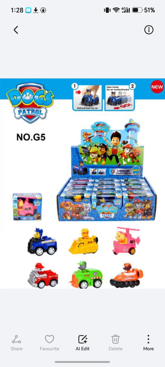 E71-Paw Patrol Car (12PCs box $180)