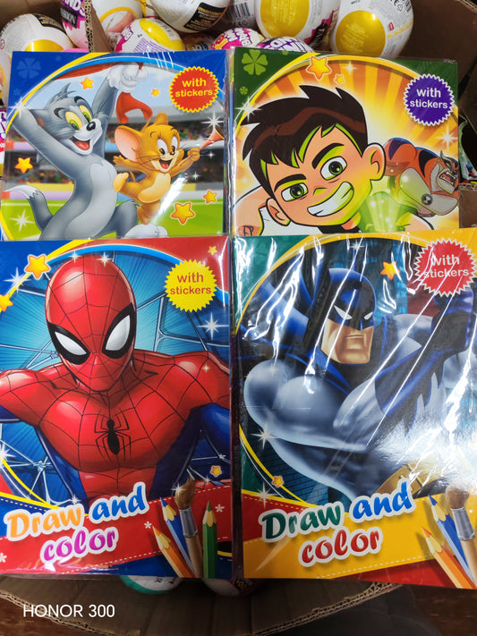 $10 - DISNEY COLORING BOOK WITH STICKER FOR BOYS