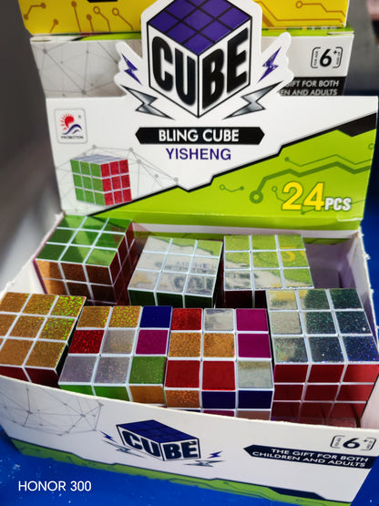 W206 - MINI RUBIK CUBE GLITTER 3x3