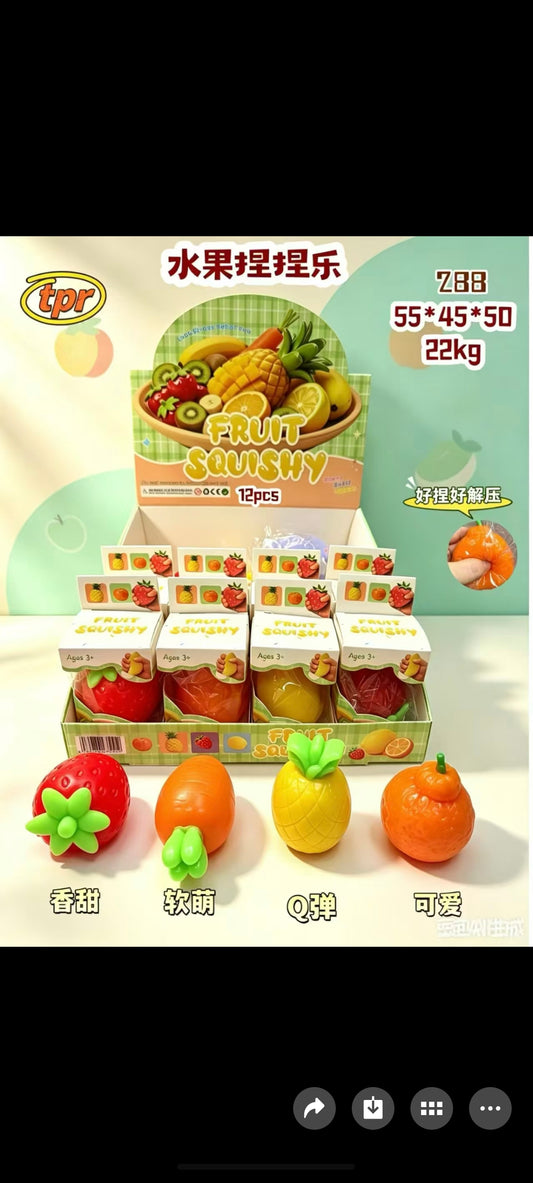 E335-Mix Fruits Squishy(12PCs box$180)