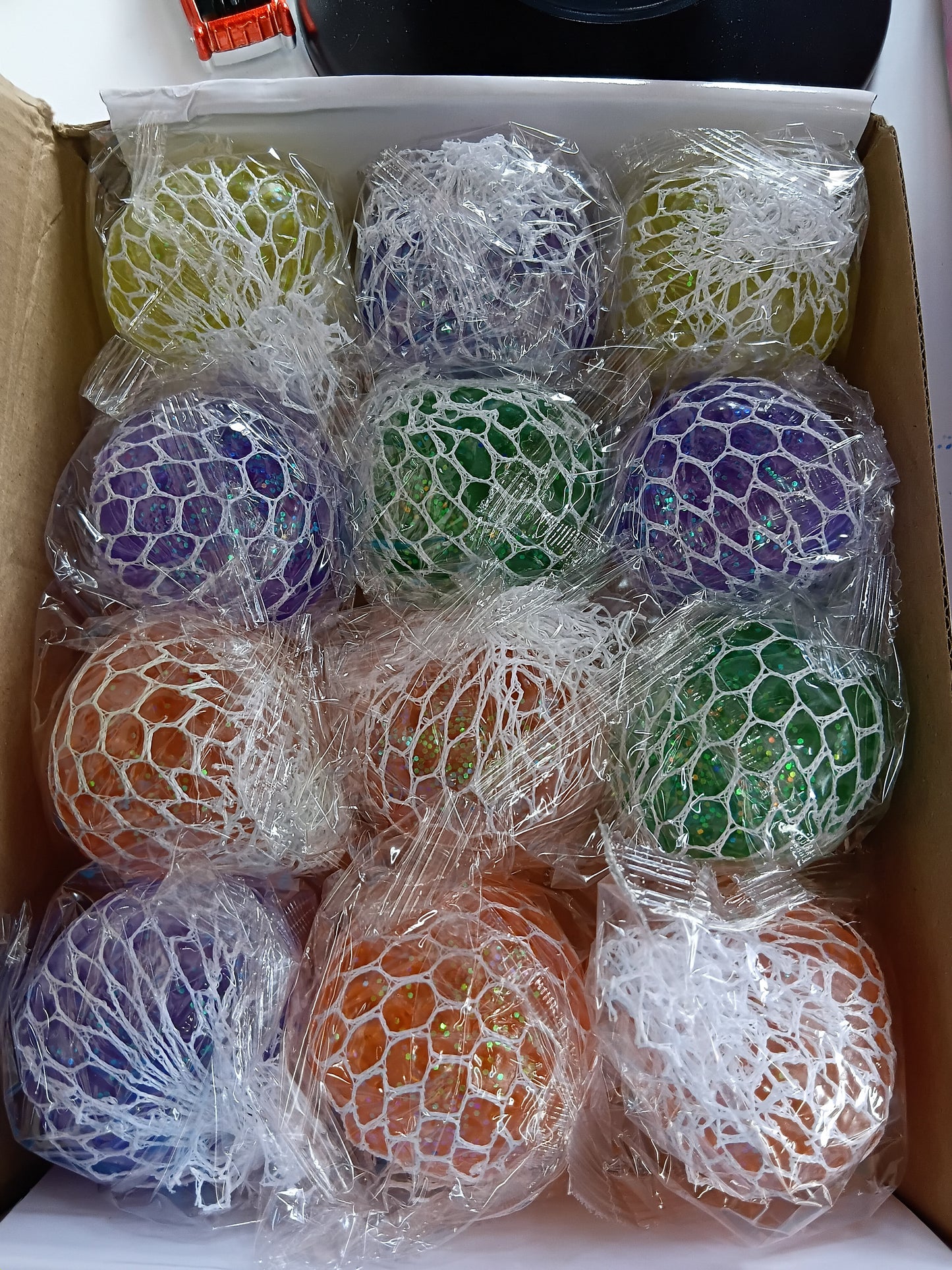 W487 - MESH BALL  COLOUR MIX LARGE