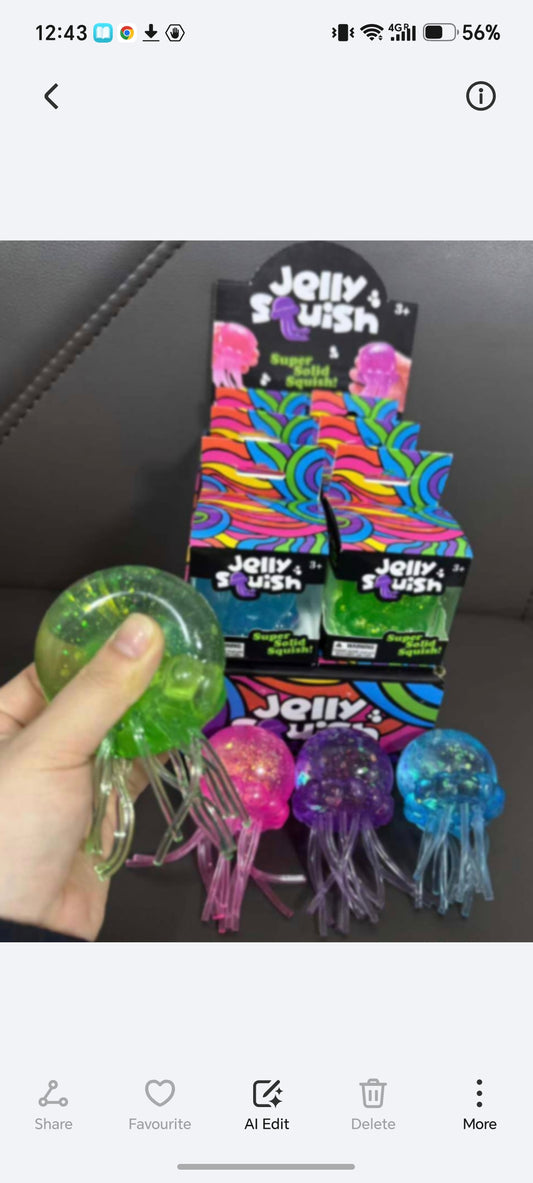 E195-Glitter Octopus Squishy(12PCs box $240)