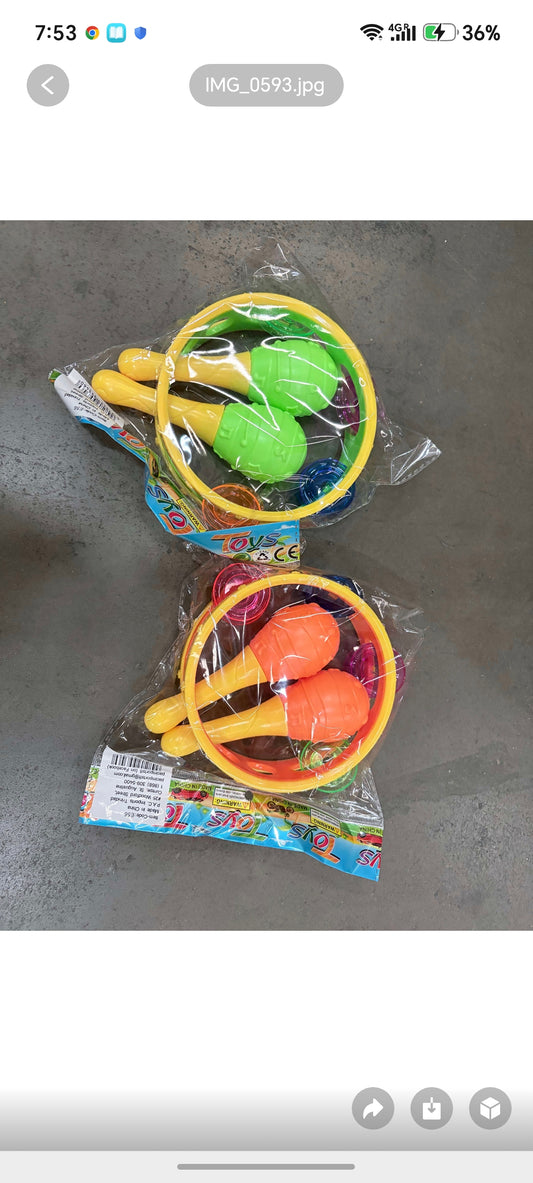 E56- Tambourine and Maracas Set(1pc)