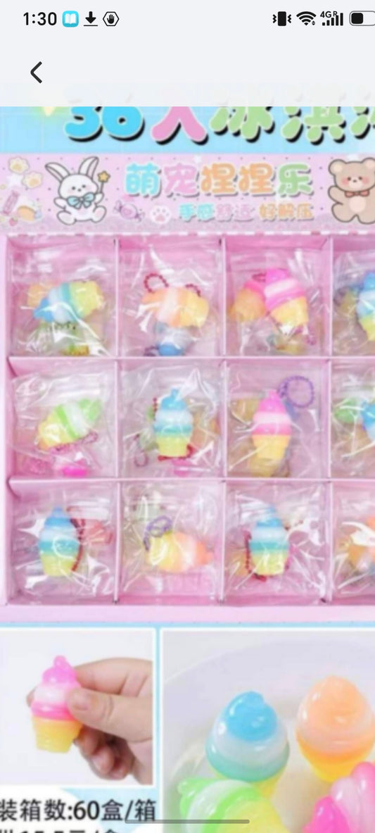 E118-Mini Ice cream keychain(36PCs box $80)