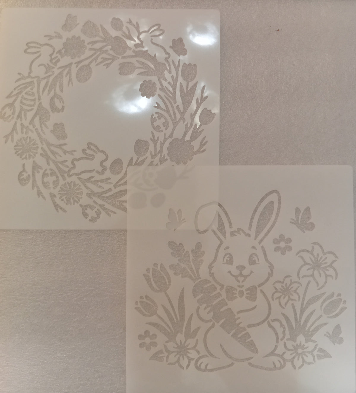 E319- 16PC EASTER STENCIL SET (LARGE 6X6IN)